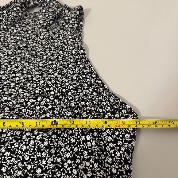 NWT Free People Check It Mini Dress in Black Floral Combo | Size Large - Picture 9 of 12